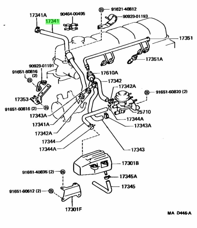 Toyota 17341-61050 part