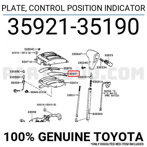 Toyota 3592135190 part